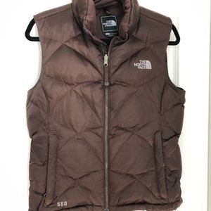 The North Face Women’s brown satin puffy vest